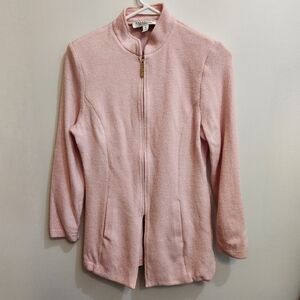 St. John Essentials Pink Knit Jacket Size 6